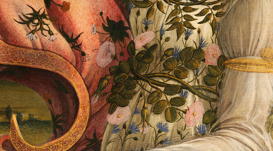Dettaglio Nascita di Venere di Sandro Botticelli da Google Arts & Culture