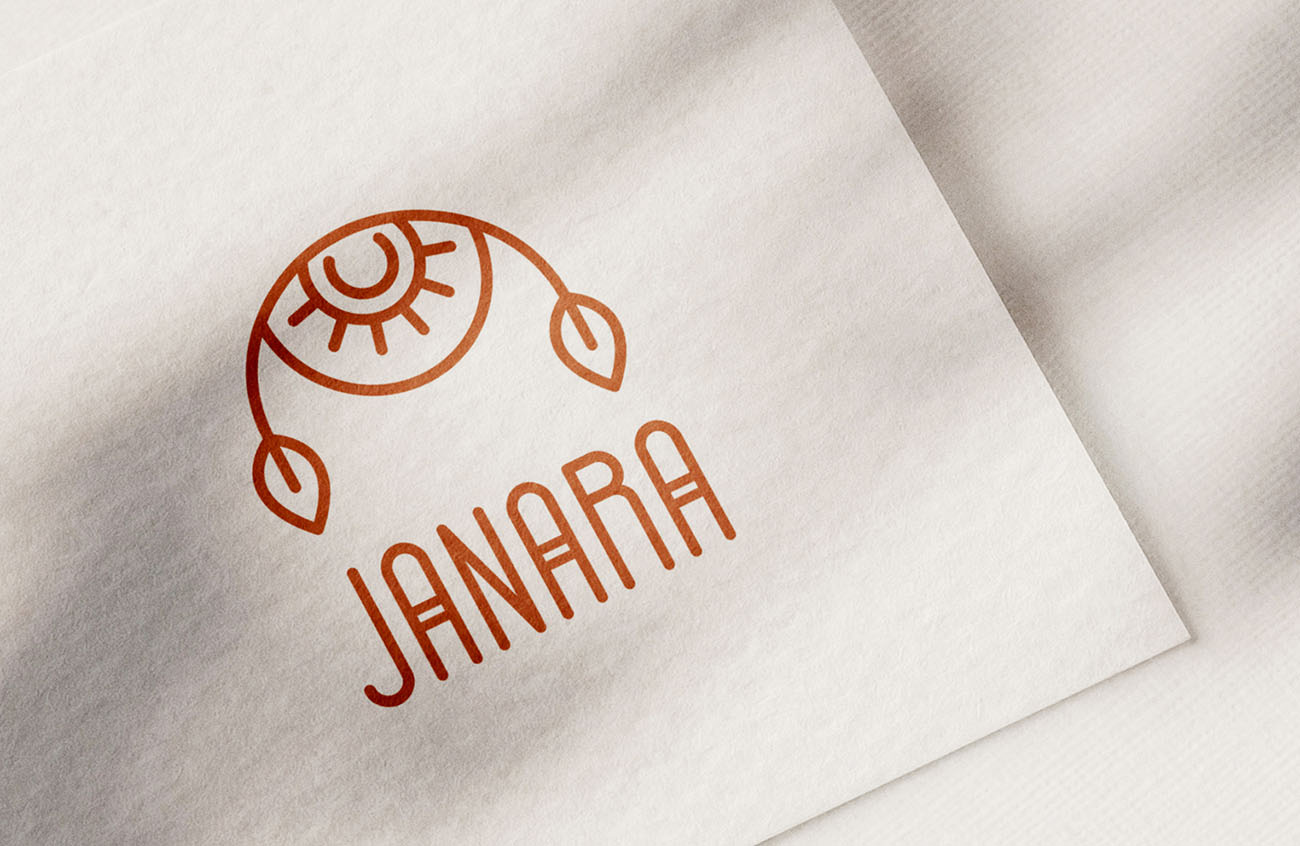 Logo principale dell'identità grafica di Janara. Progetto realizzato da Marianna Milione.