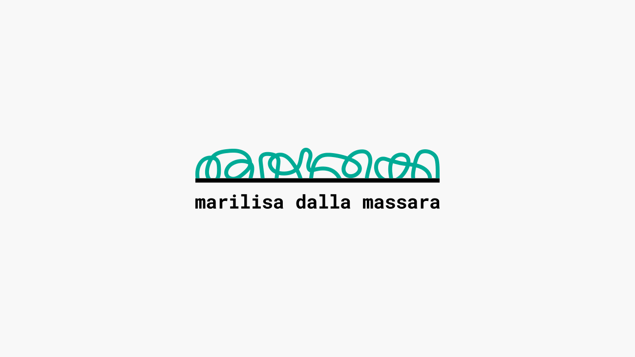 Logo principale e sue alternative dell'identità grafica di Marilisa Dalla Massara. Progetto realizzato da Marianna Milione.