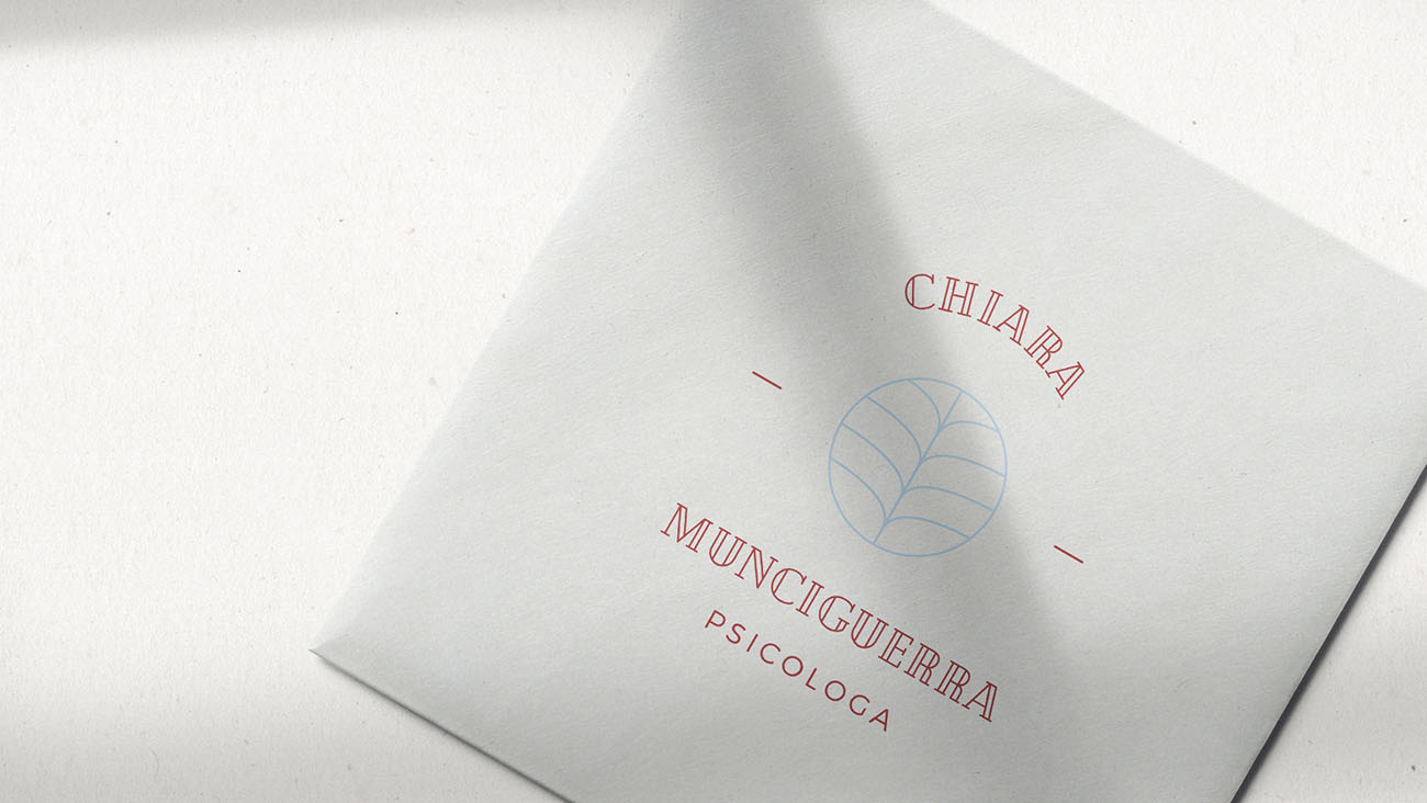 Logo principale dell'identità grafica di Chiara Munciguerra psicologa. Progetto realizzato da Marianna Milione.
